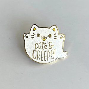 *50% OFF! Cat ghost pin cute & creepy kitten spooky scary cats flair